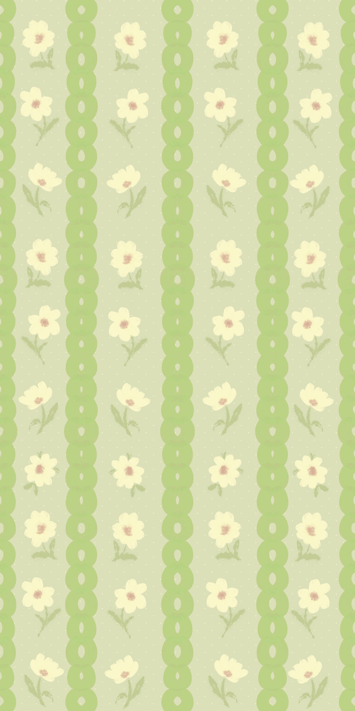 Vintage Bloom Rows Wallpaper⁠