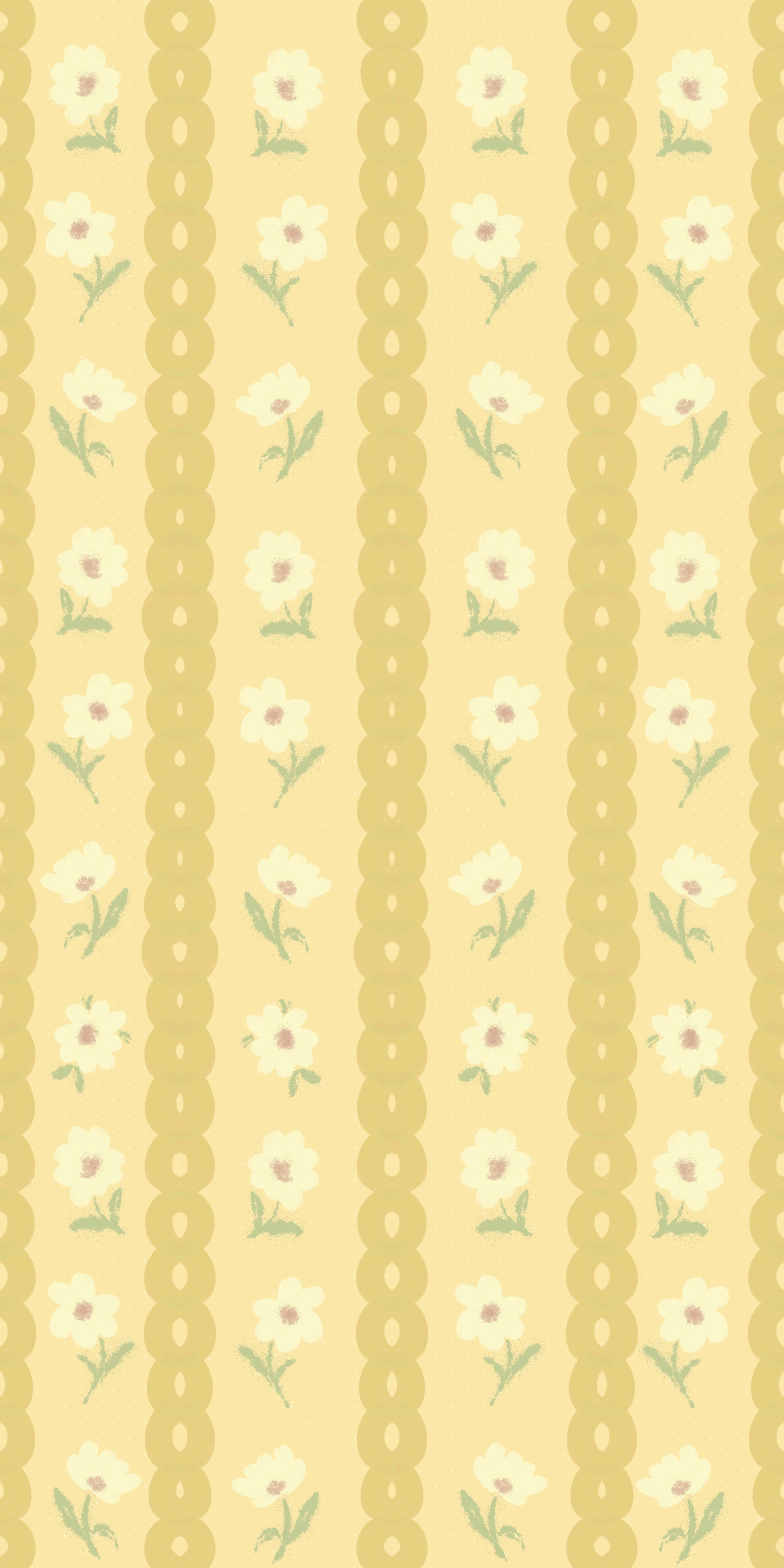 Retro Daisy Chains Wallpaper⁠
