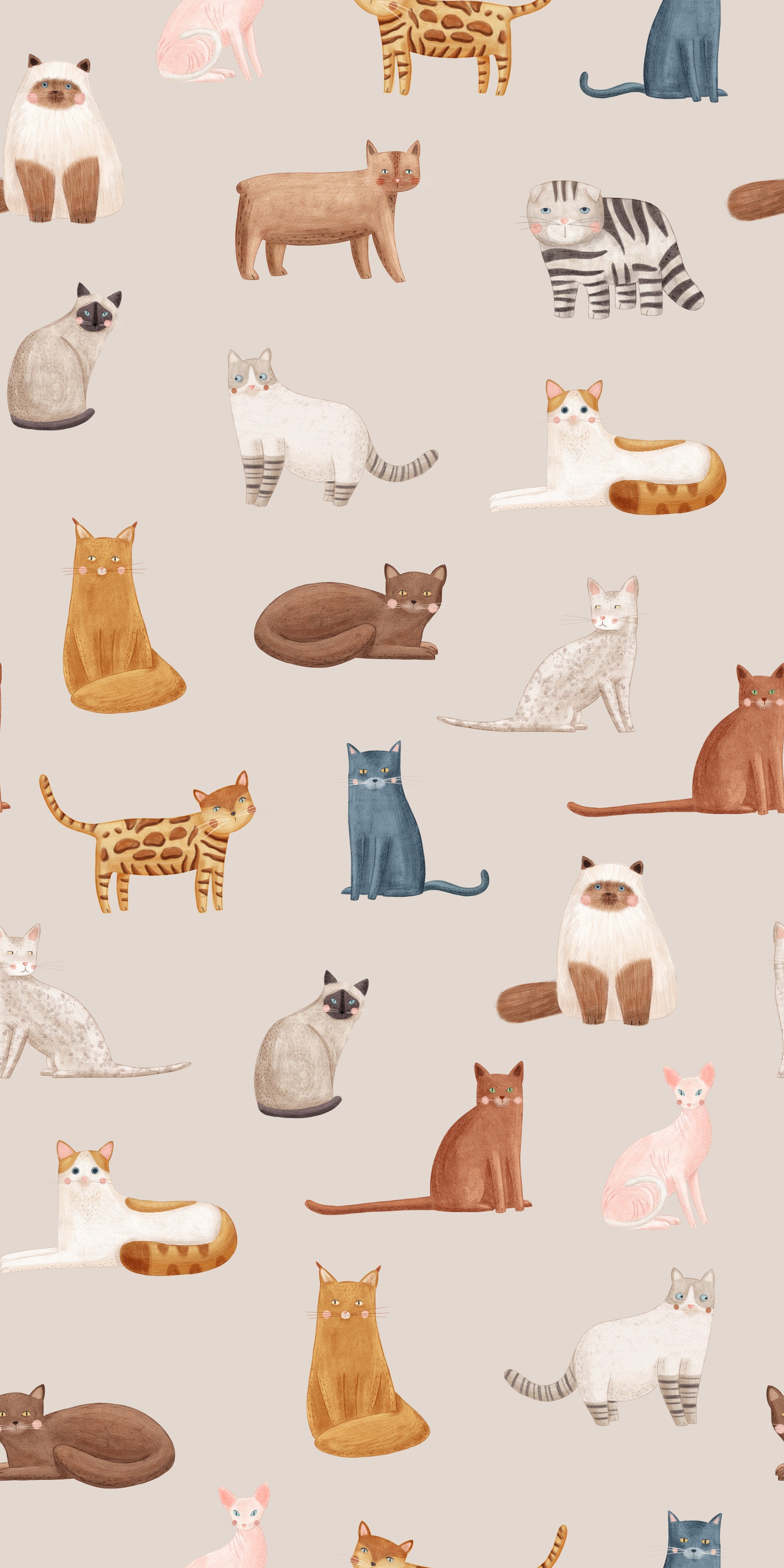 Purrfectly Pawsome Cats Wallpaper⁠