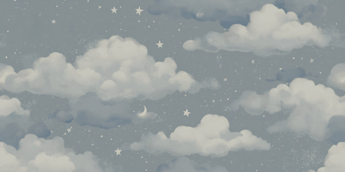Sweet Dreams – Blue Wall Mural in your room — zoomed