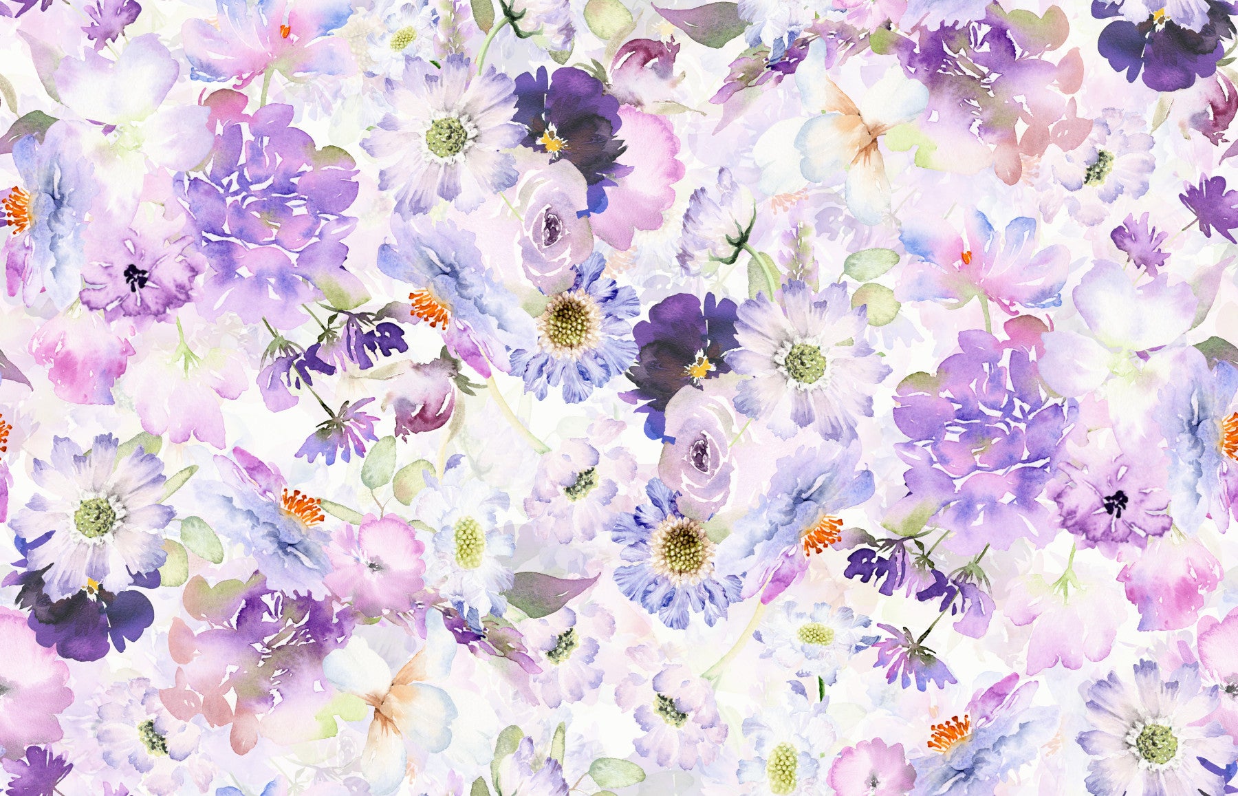 Violet Floral Bloomscape Wallpaper⁠