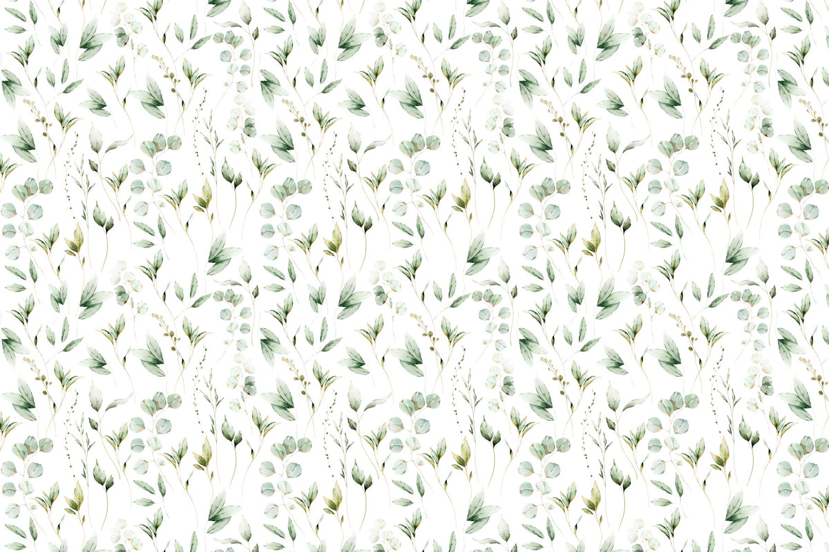 Floral Eucalyptus Dreams  Wallpaper⁠