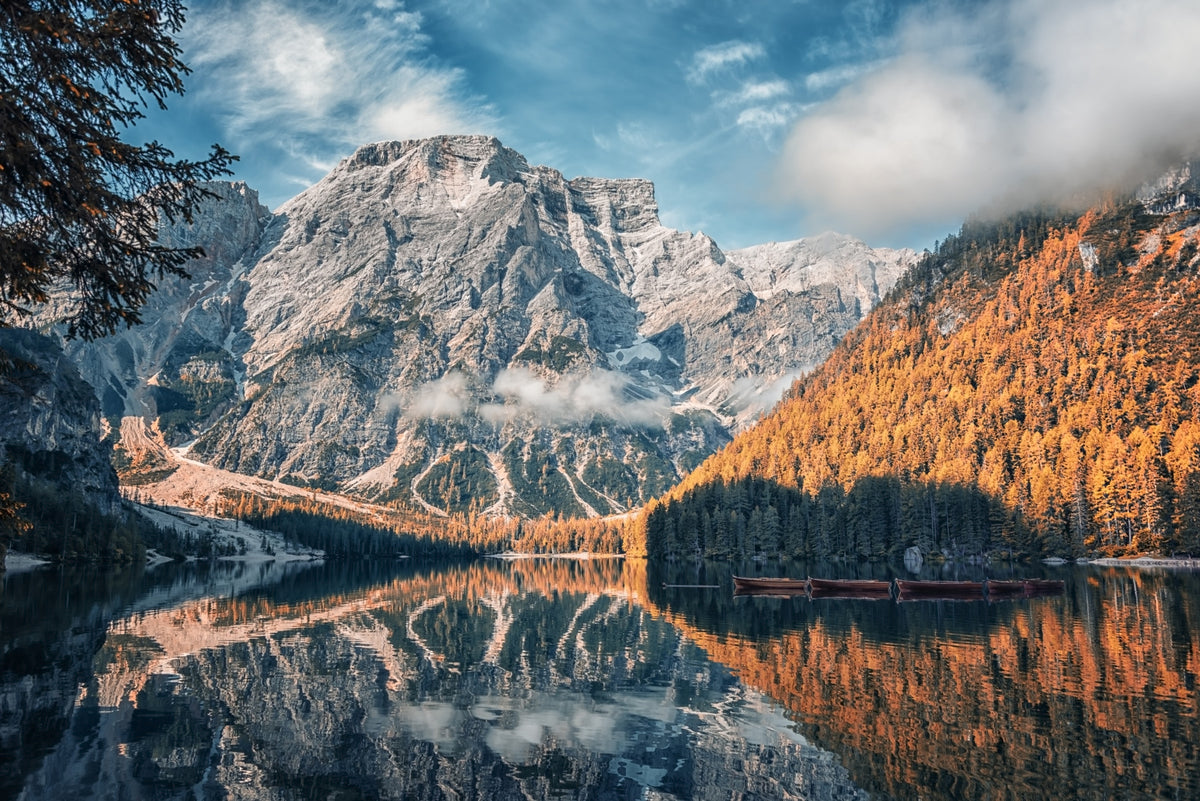 Lake Braies Serenity Wall Mural