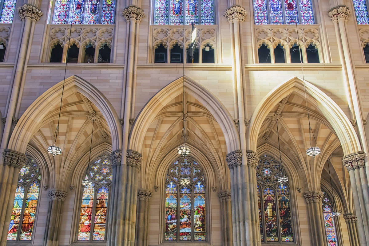 Vivid Stained Glass Wall Mural in your room — zoomed