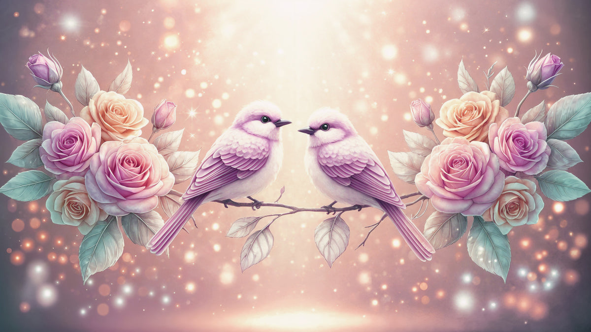 Rose & Songbirds Wall Mural