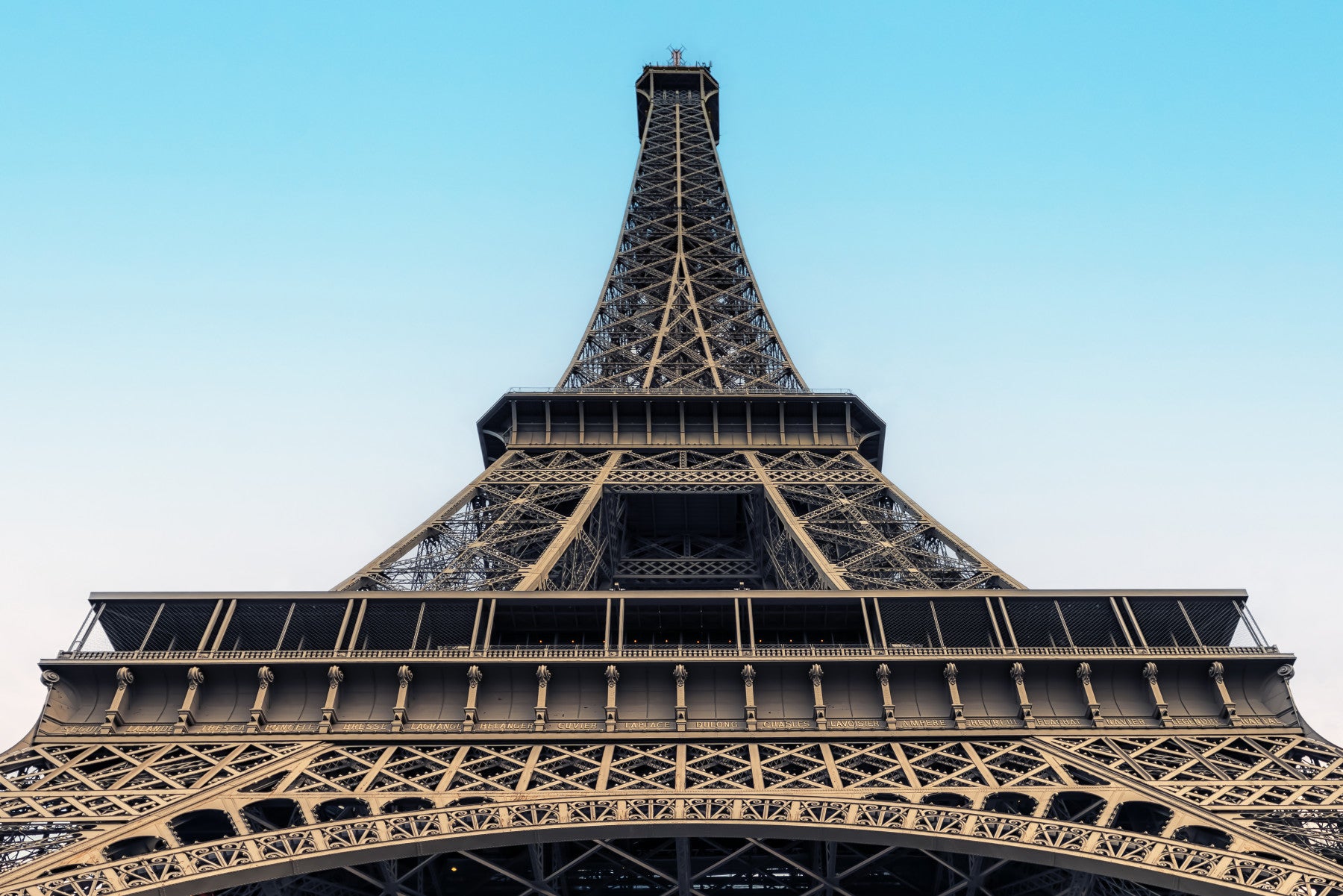 Eiffel's Azure Ascent Wall Mural