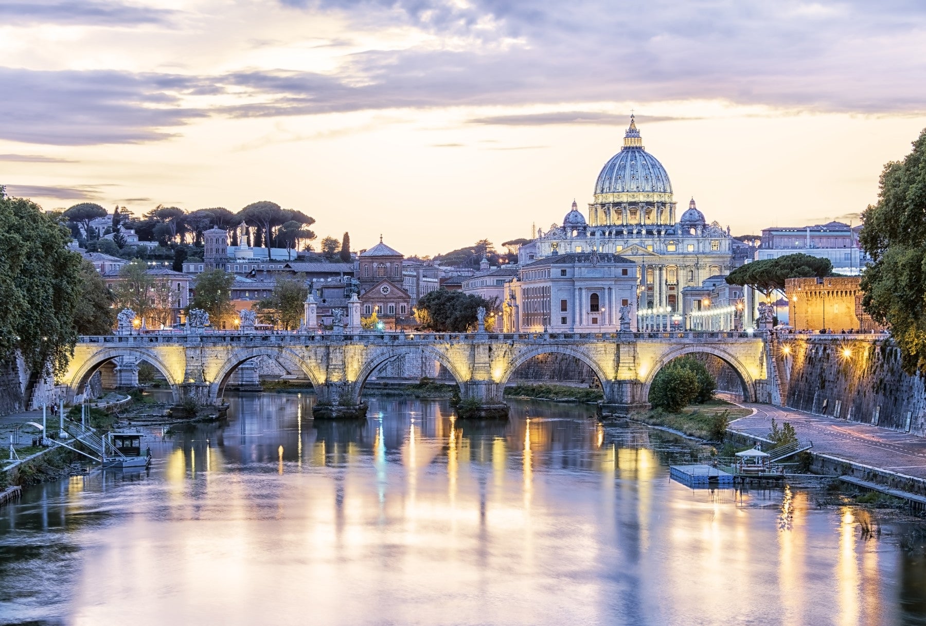 Eternal City Lights Wall Mural