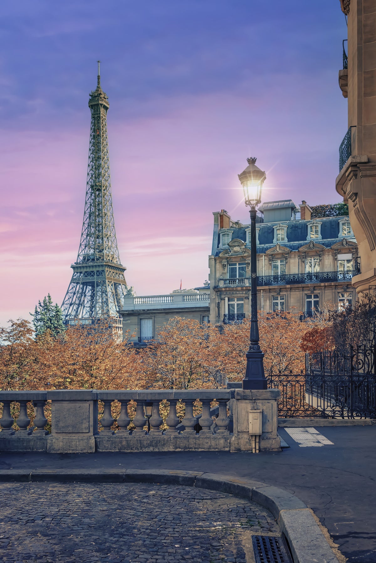 Parisian Twilight Wall Mural in your room — zoomed