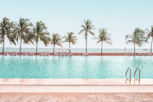 Tropical Poolside Wall Mural