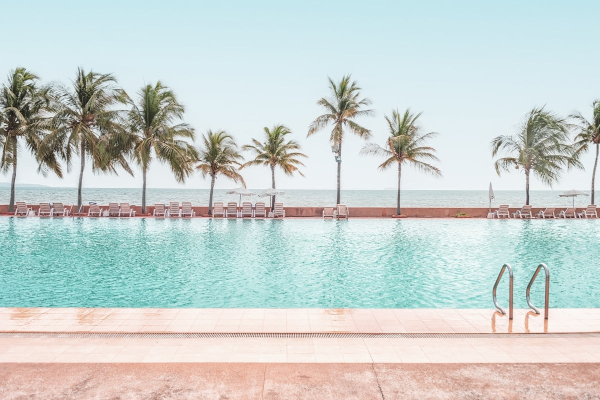 Tropical Poolside Wall Mural