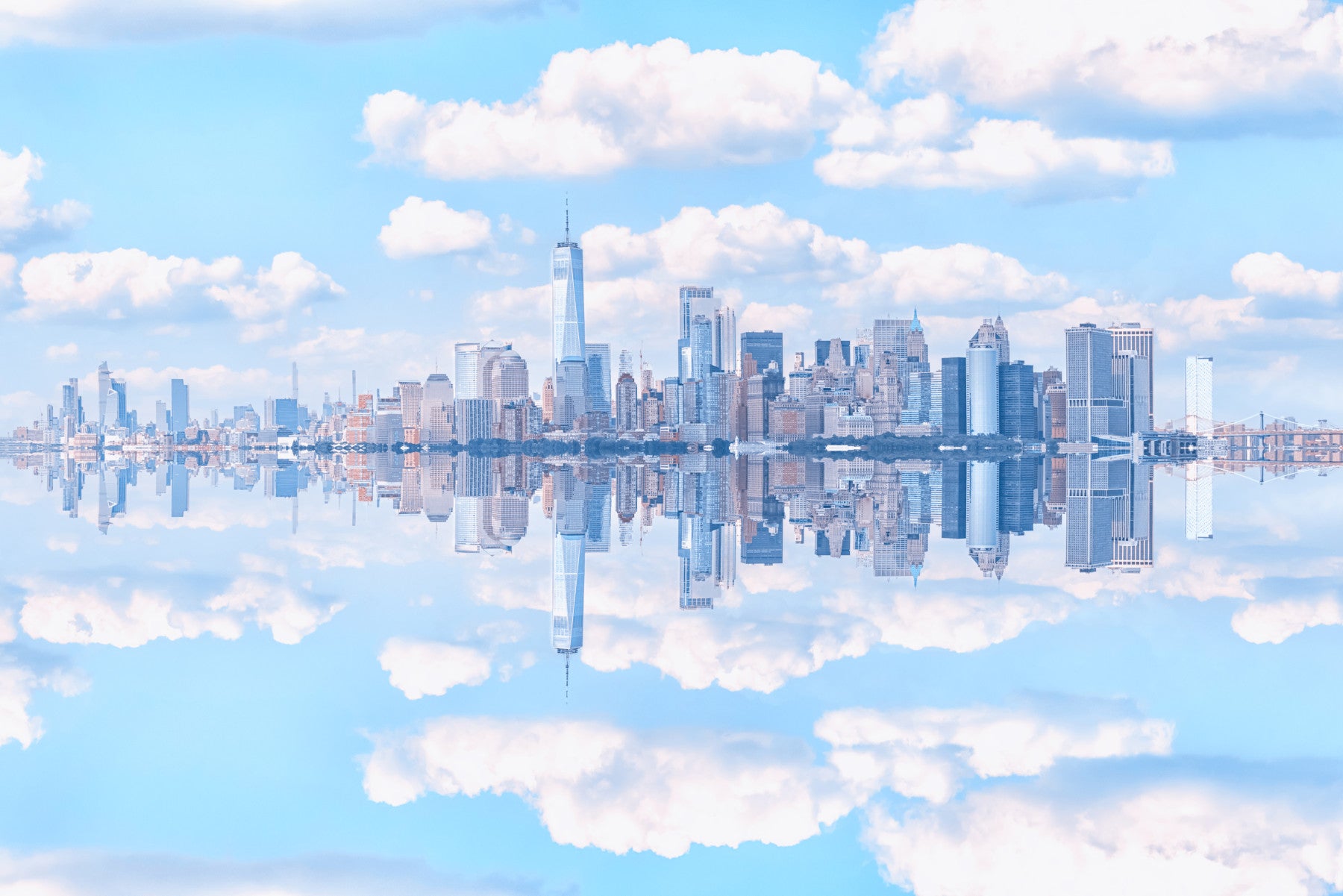 Skyline Reflection Wall Mural