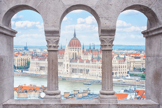 Budapest Vista Arches Wall Mural