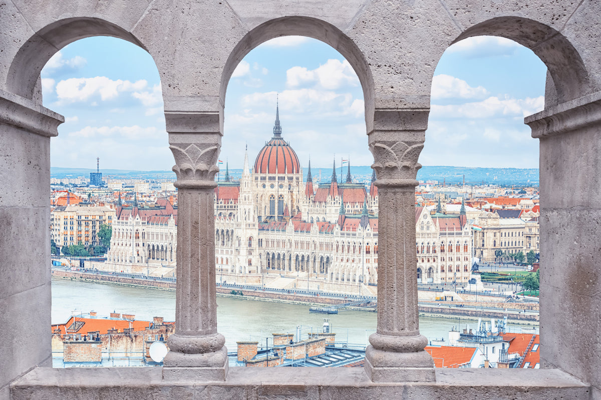 Budapest Vista Arches Wall Mural