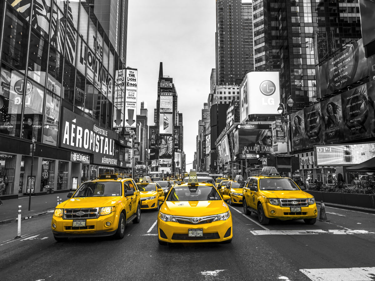 Taxi Rush Hour Wall Mural