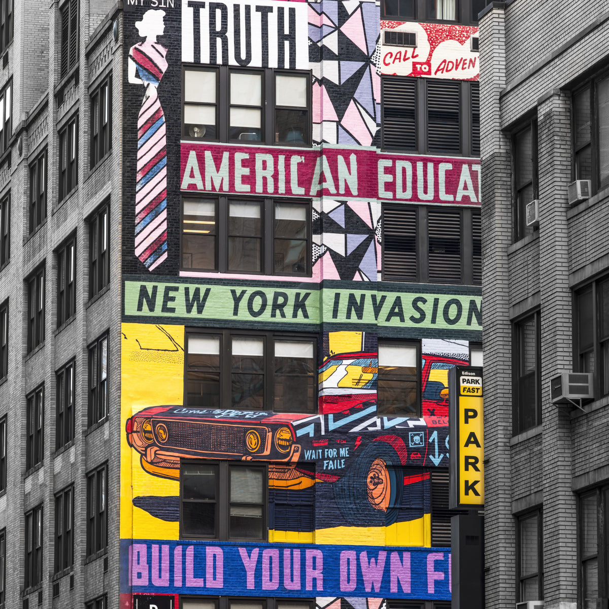 Urban Art Invasion Wall Mural in your room — zoomed