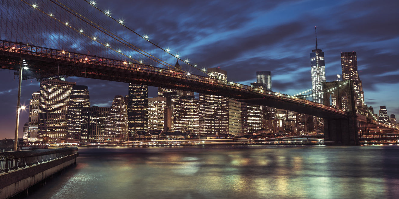 Brooklyn Bridge at Dusk Wall Mural