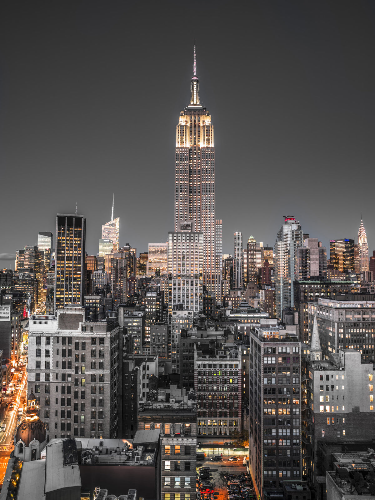 Empire State Building Wall Mural in your room — zoomed