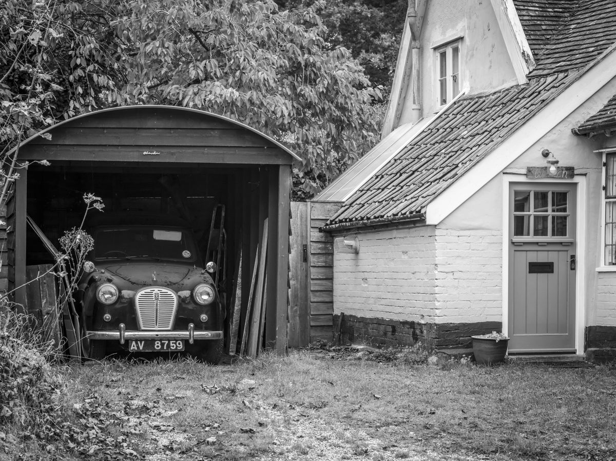 Retro Vehicle Hideaway Wall Mural in your room — zoomed
