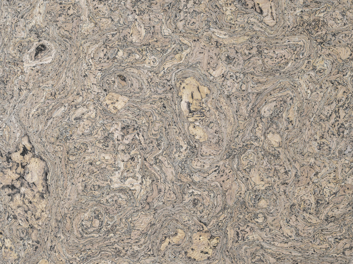 Organic Cork Grain Flow Wall Mural in your room — zoomed
