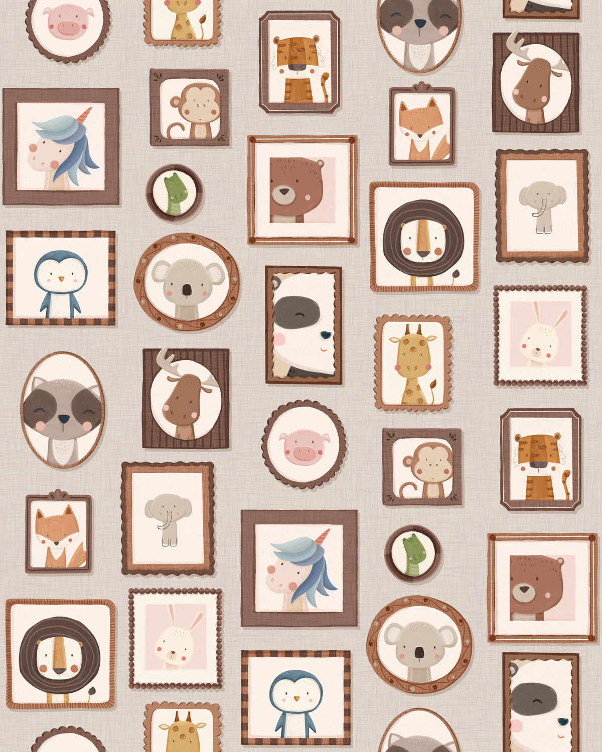Animal Gallery Wall Wallpaper⁠