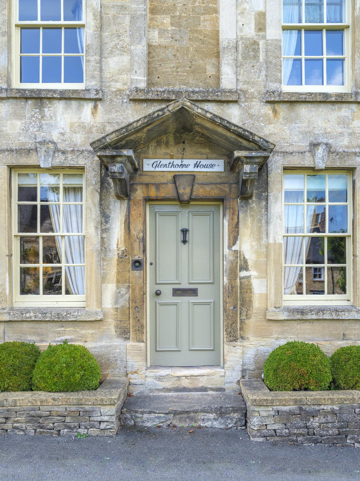 Historic Stone Home Wall Mural in your room — zoomed