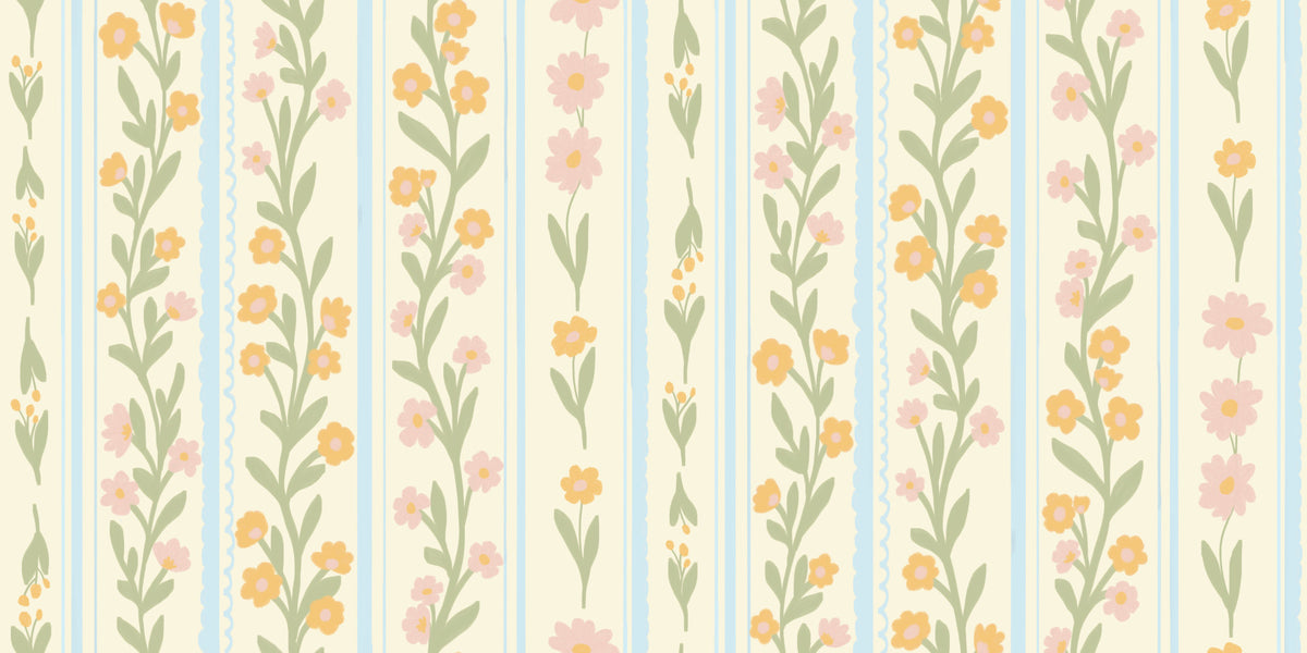 Blossom Stripes Wallpaper⁠