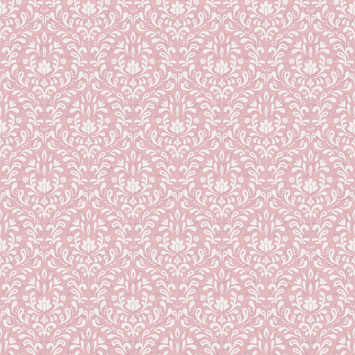 Powder Pink Bloom DAMASK Wallpaper⁠