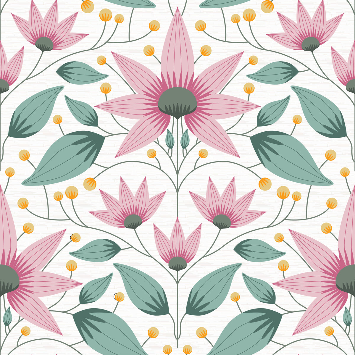 Blossom Symmetry pink Wallpaper⁠