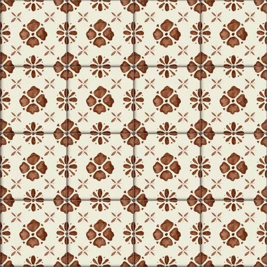 Farmhouse Classic Backsplash Clay Wallpaper⁠