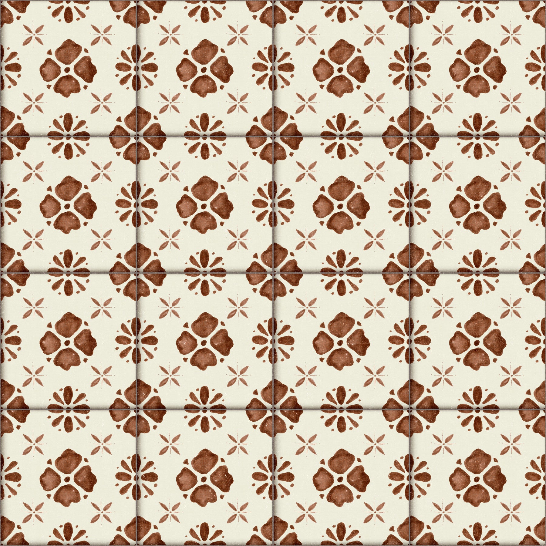 Farmhouse Classic Backsplash Clay Wallpaper⁠