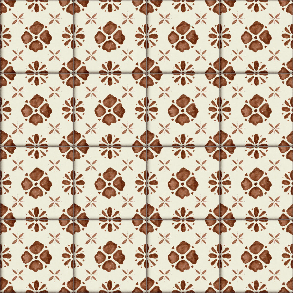 Farmhouse Classic Backsplash Clay Wallpaper⁠ in your room — zoomed