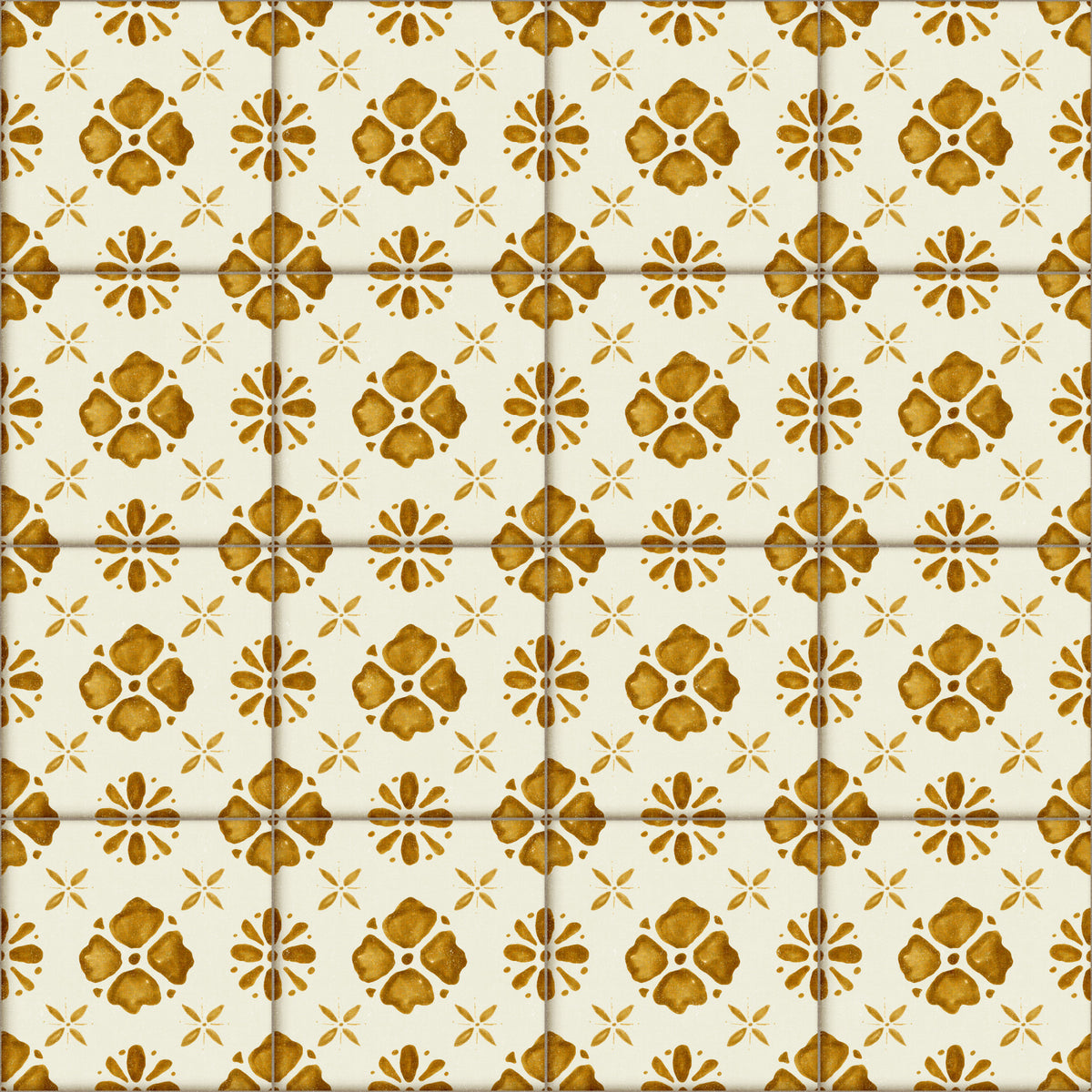 Farmhouse Classic Backsplash Gold Wallpaper⁠