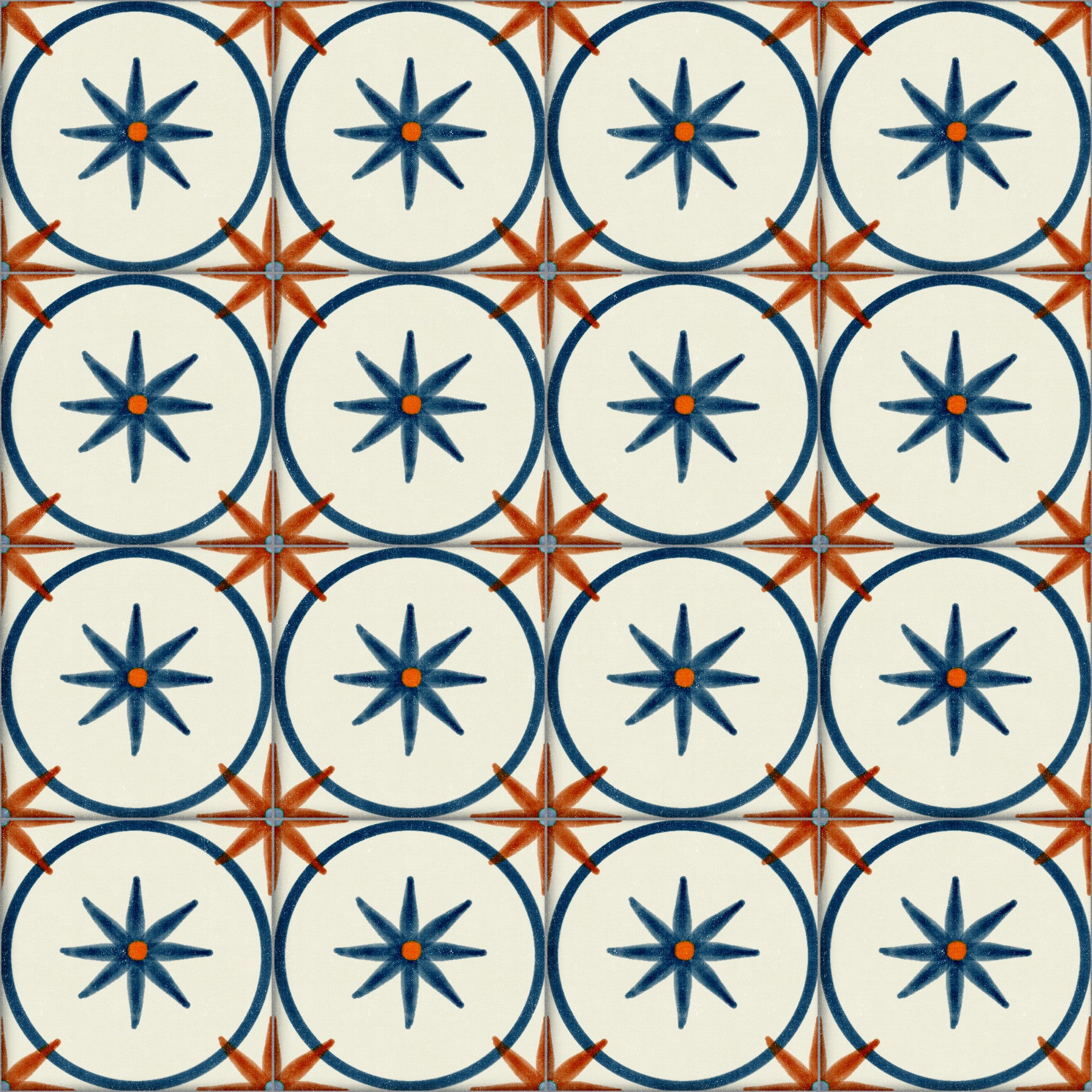Farmhouse Timeless Backsplash Blue Wallpaper⁠