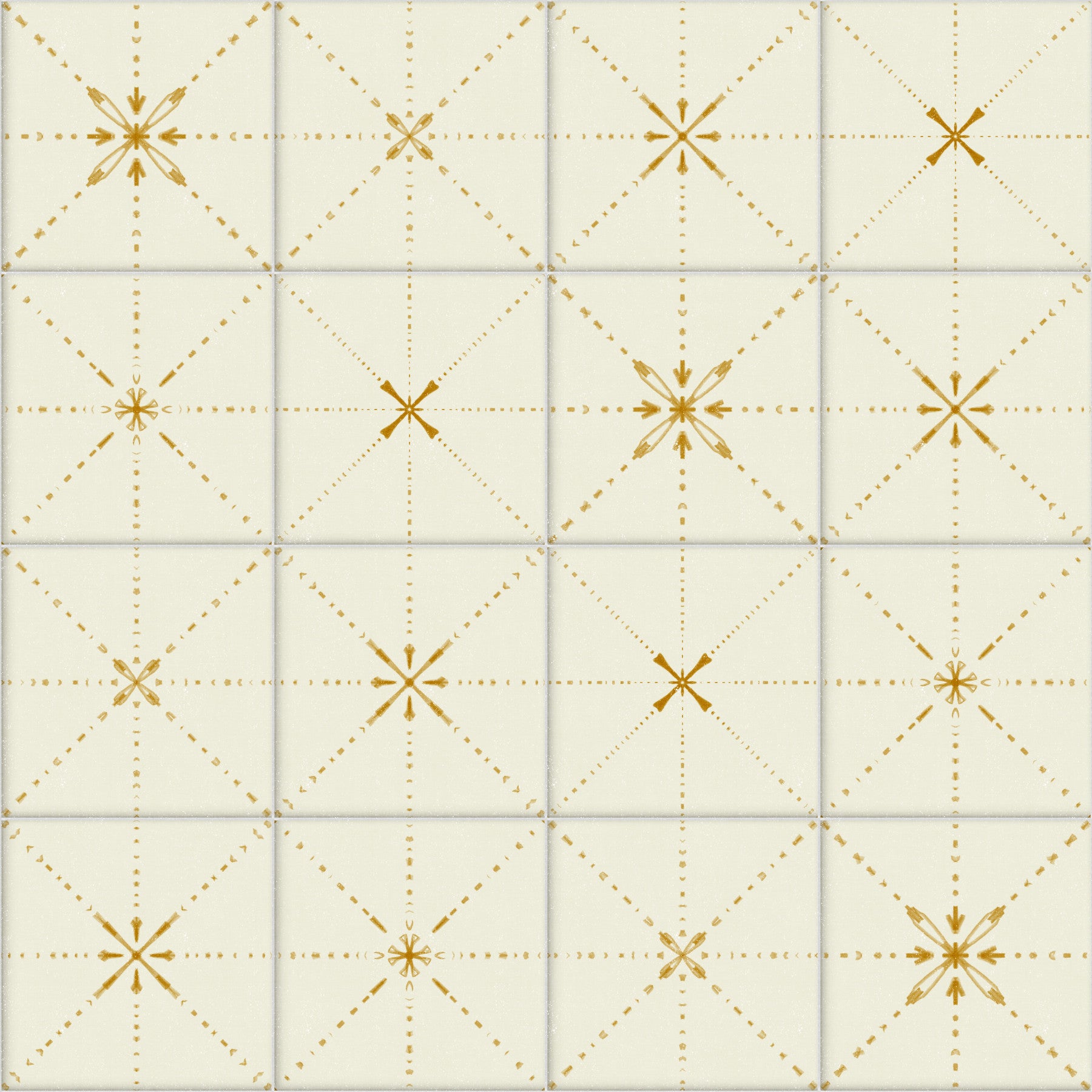 Farmhouse Delicate Backsplash Gold Wallpaper⁠