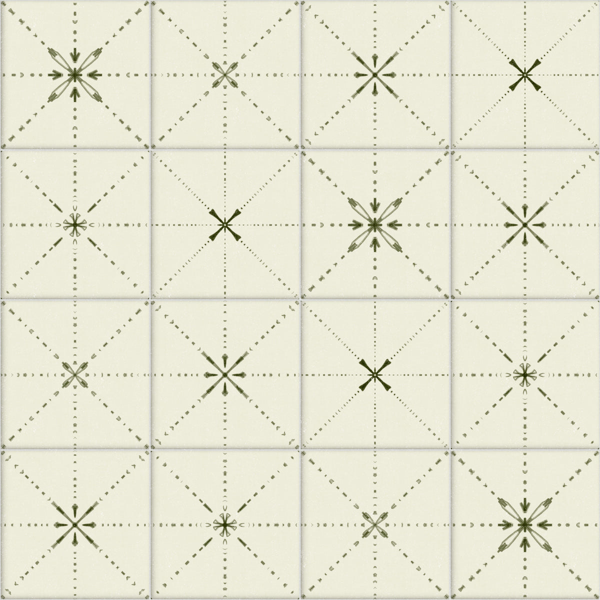 Farmhouse Delicate Backsplash Olive Wallpaper⁠ in your room — zoomed