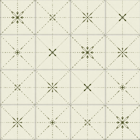 Farmhouse Delicate Backsplash Olive Wallpaper⁠