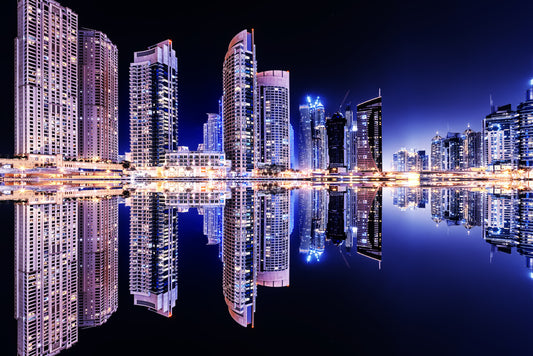 Cityscape Reflections Wall Mural
