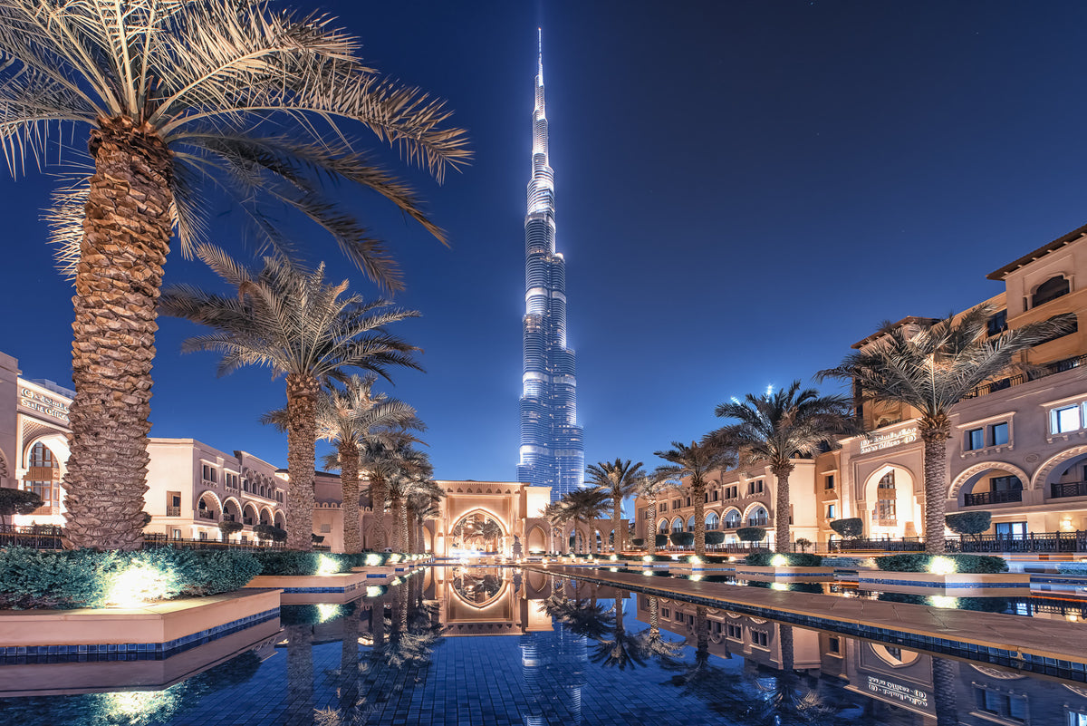 Burj Reflection Wall Mural in your room — zoomed