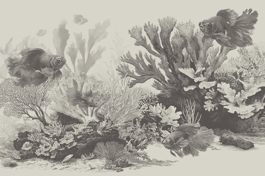 The Aquarium - Greige Wall Mural