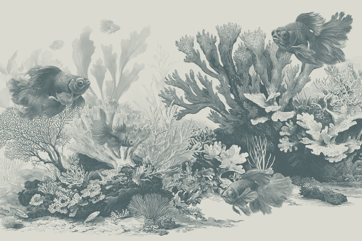 The Aquarium - Teal Wall Mural