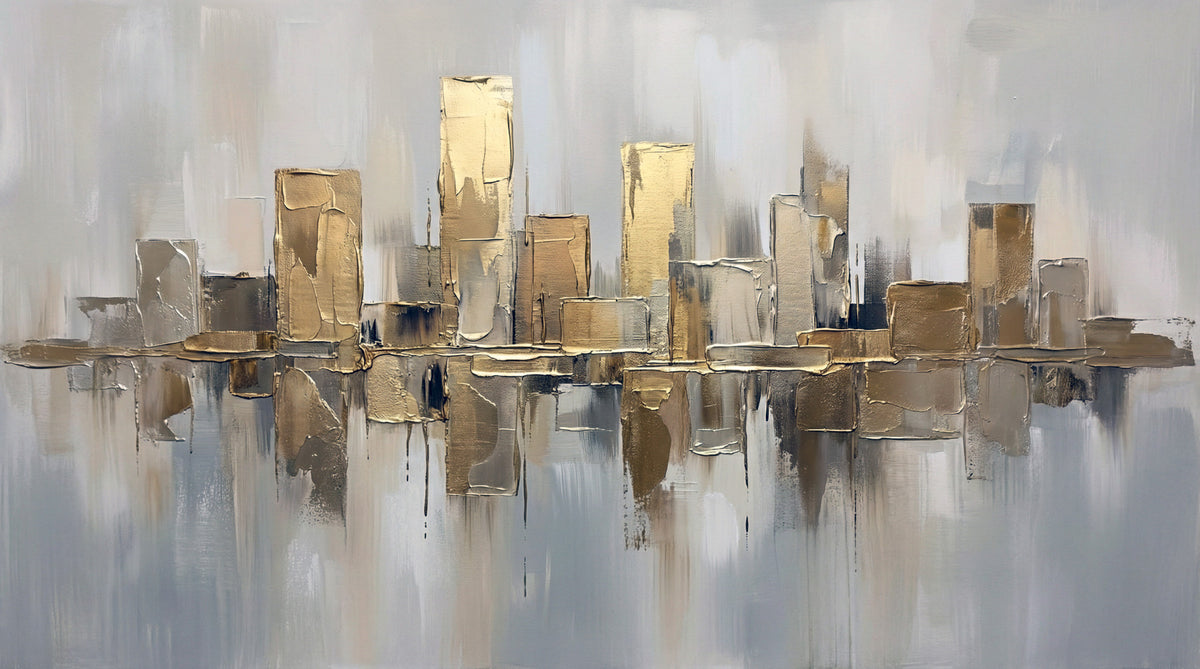 Gilded Metropolis Wall Mural