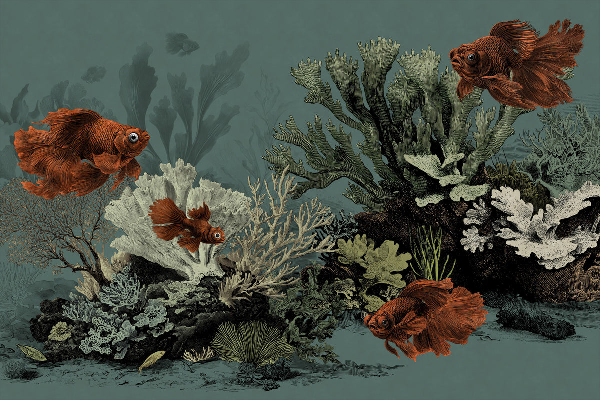 The Aquarium - Petrol Wall Mural in your room — zoomed