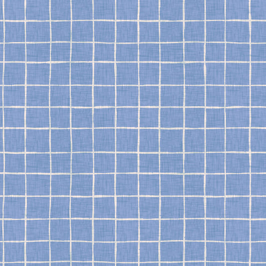 Blue Linen Check Wallpaper⁠