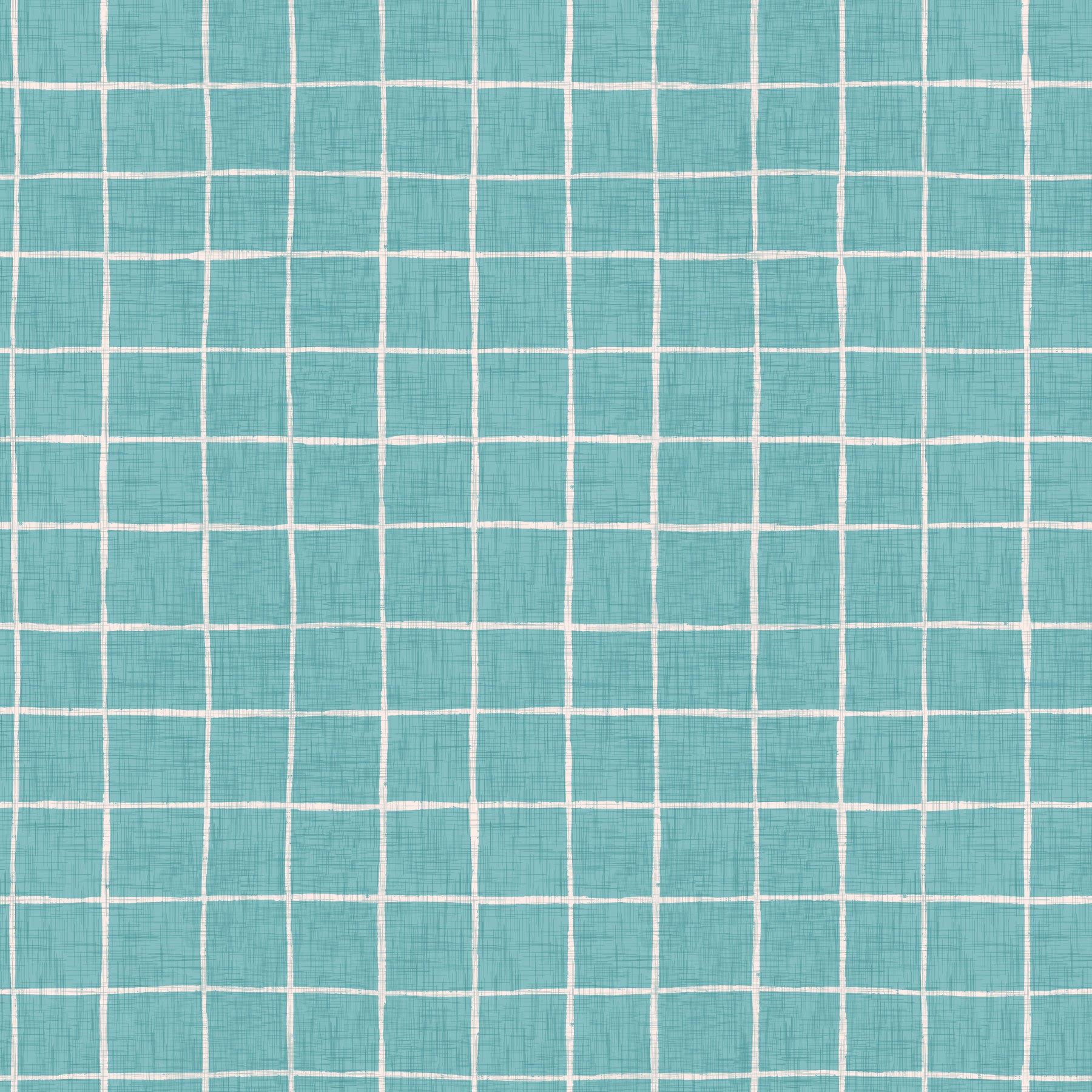 Teal Linen Grid Wallpaper⁠