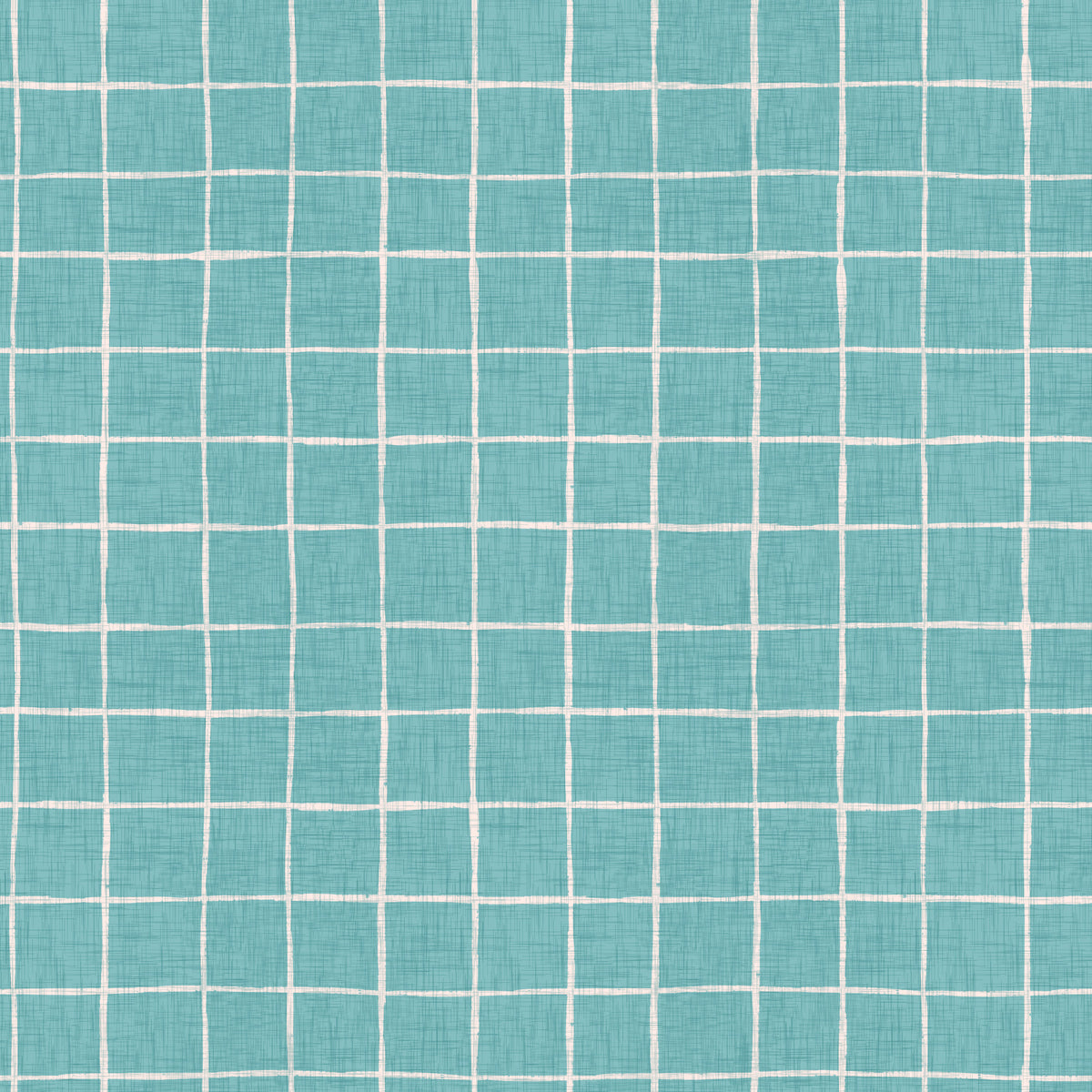 Teal Linen Grid Wallpaper⁠ in your room — zoomed