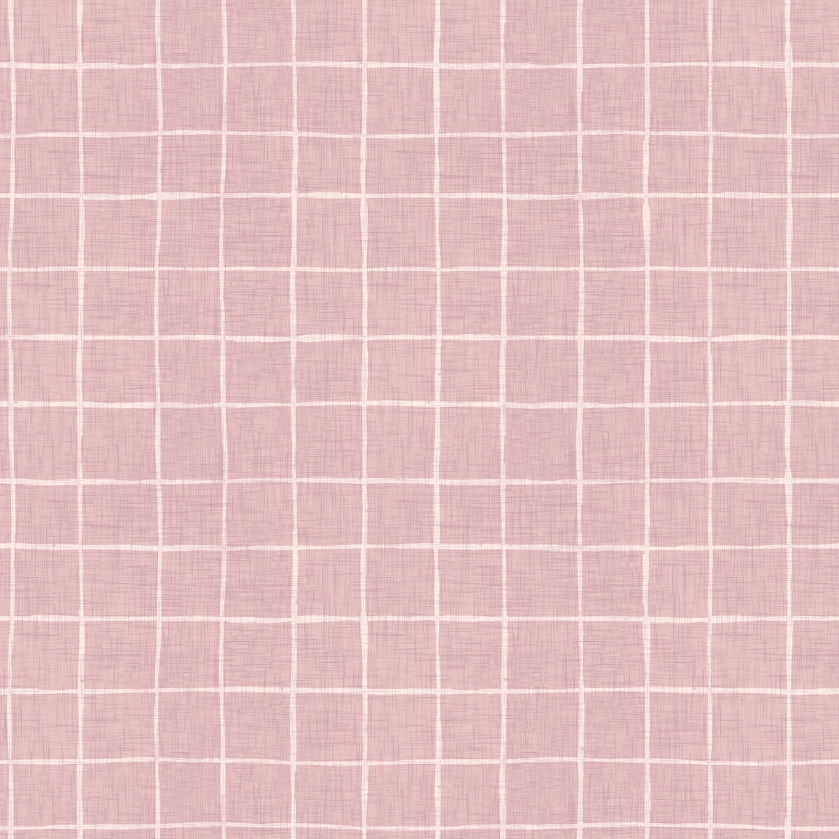 Blush Linen Grid Wallpaper⁠ in your room — zoomed