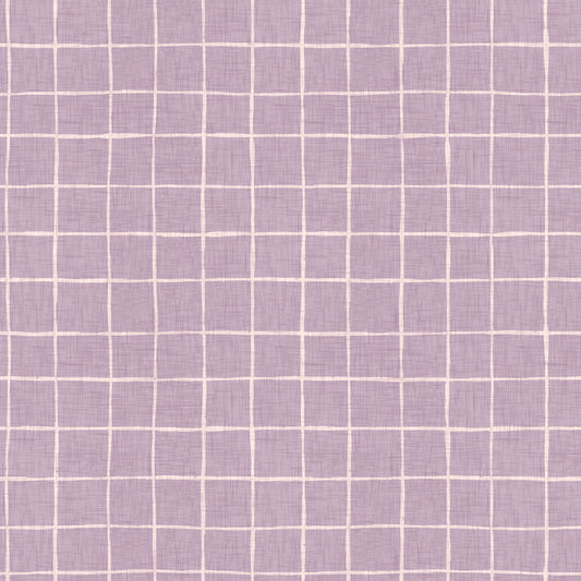 Lavender Linen Grid Wallpaper⁠