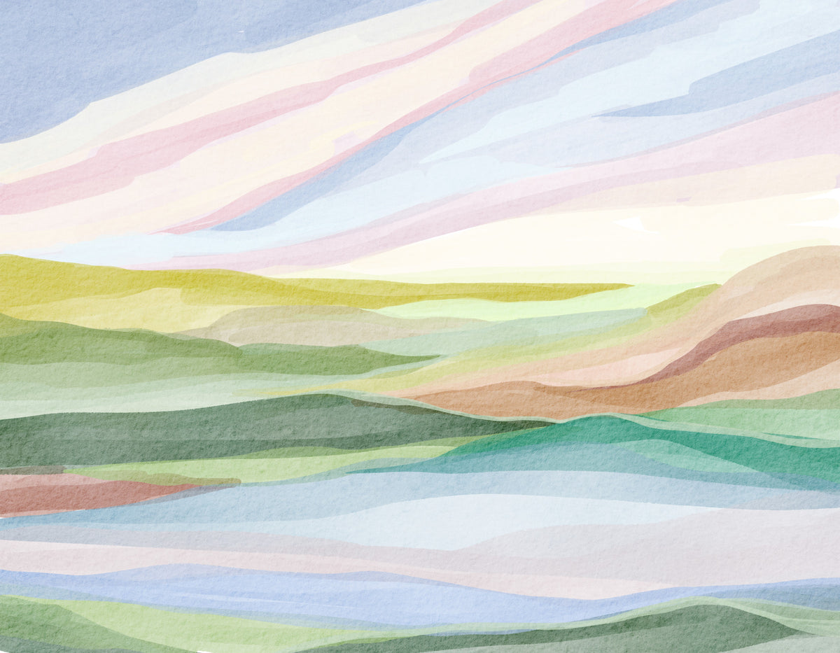 Hills and Hues Wall Mural
