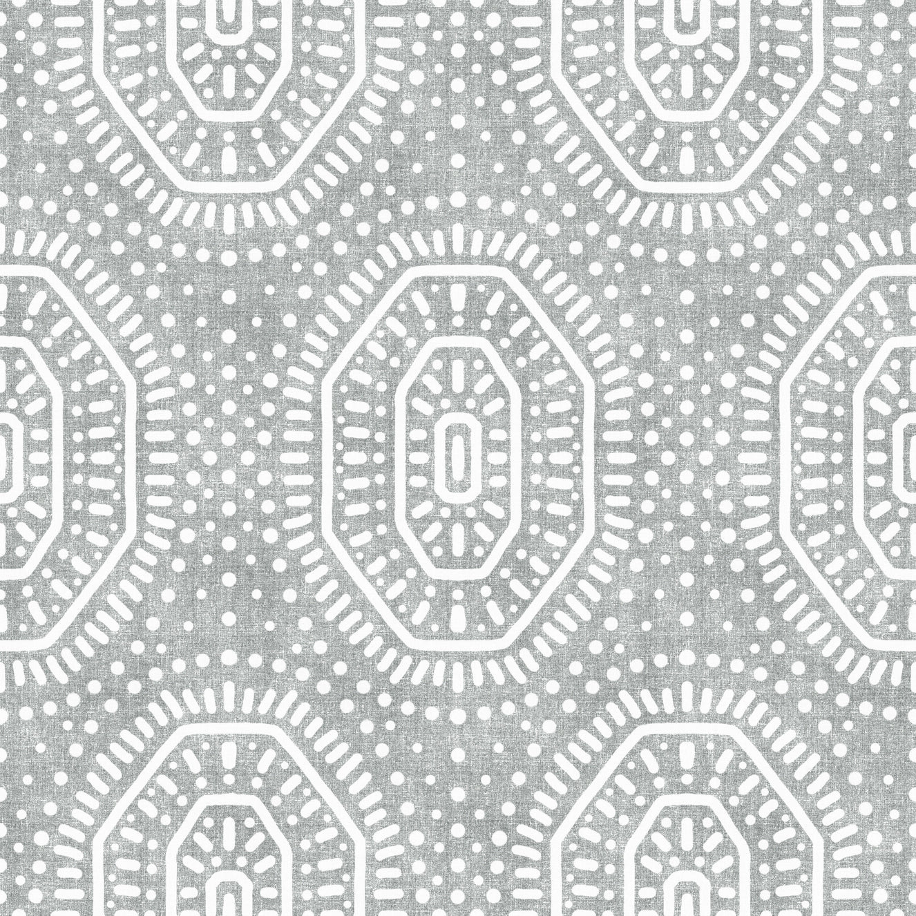 Boho Octagons Crochet Grunge Grey Clouds Wallpaper⁠