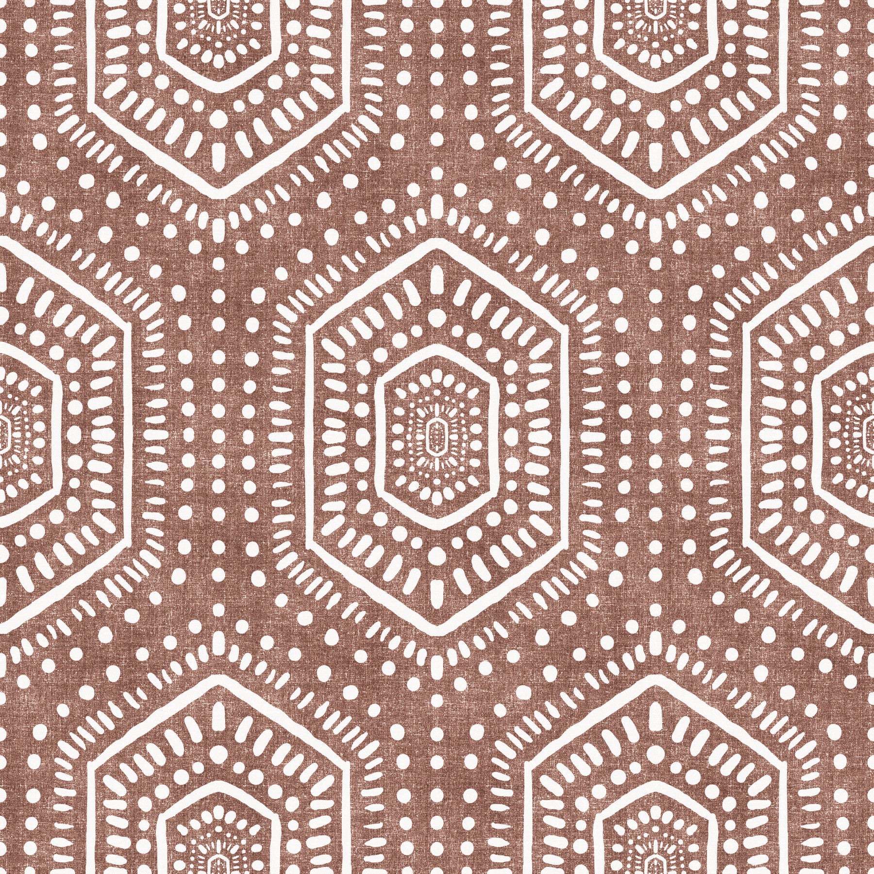 Boho Painted Grunge Terracotta Red Wallpaper⁠